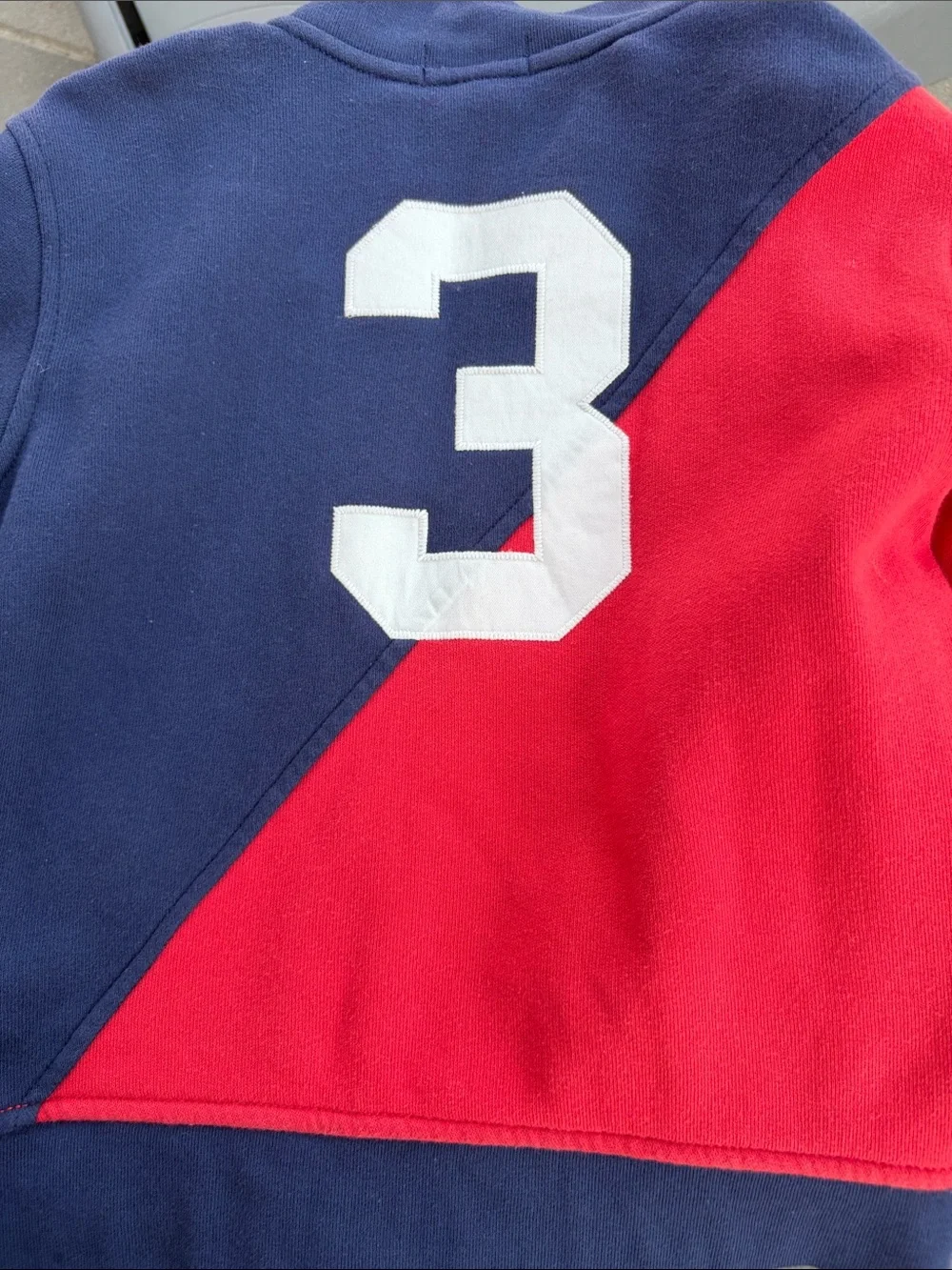 Polo by Ralph Lauren Red & Navy Colorblock Fleece Jacket